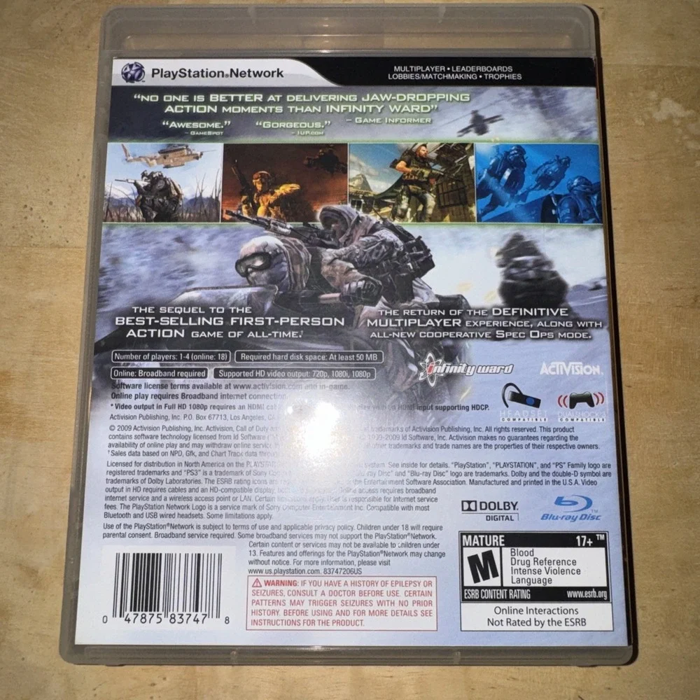 Call of Duty Modern Warfare 2 PlayStation 3 PS3 Game CIB